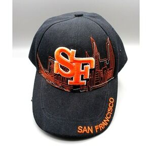 San Francisco Giants Hat Lanza SF Skyline Embroidered Black Orange One size MLB
